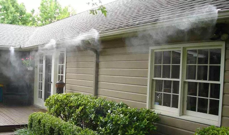 view of a house with misting system for mosquitos