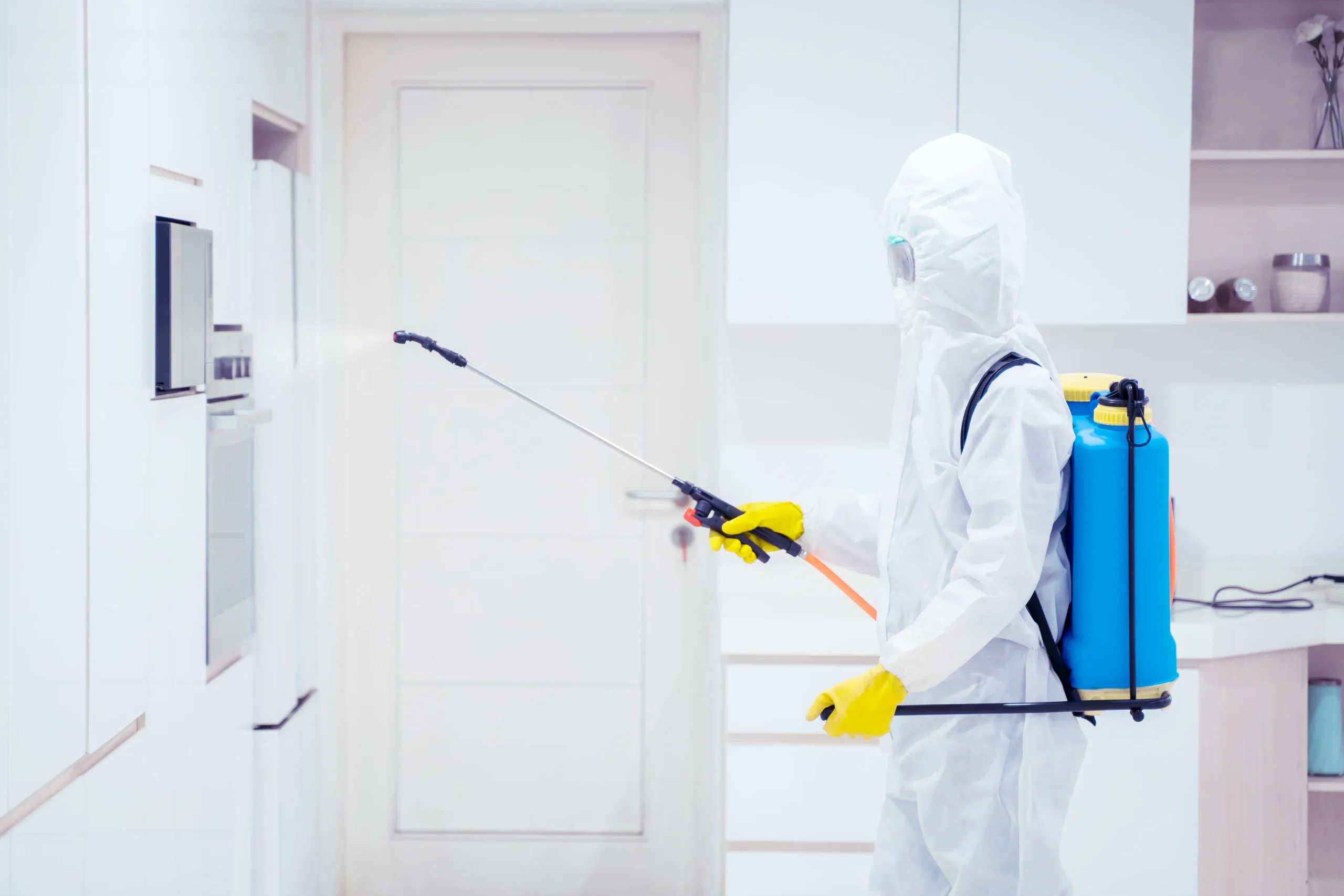 young-man-spraying-disinfectant-house-kitchen