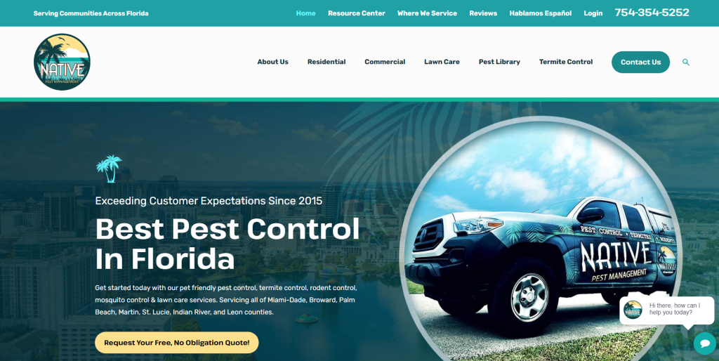 Native Pest Control Hero Section