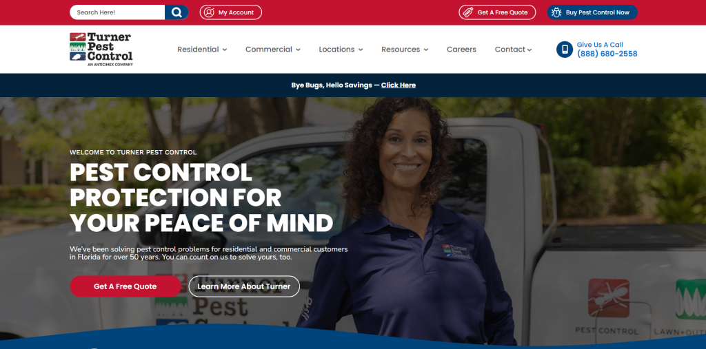 Turner Pest Control Hero Section