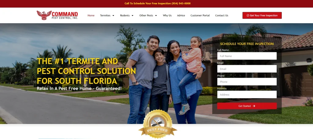 command pest control homepage preview